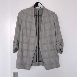 Aritzia Babaton Power Blazer in Plaid